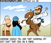showing off on camel.gif